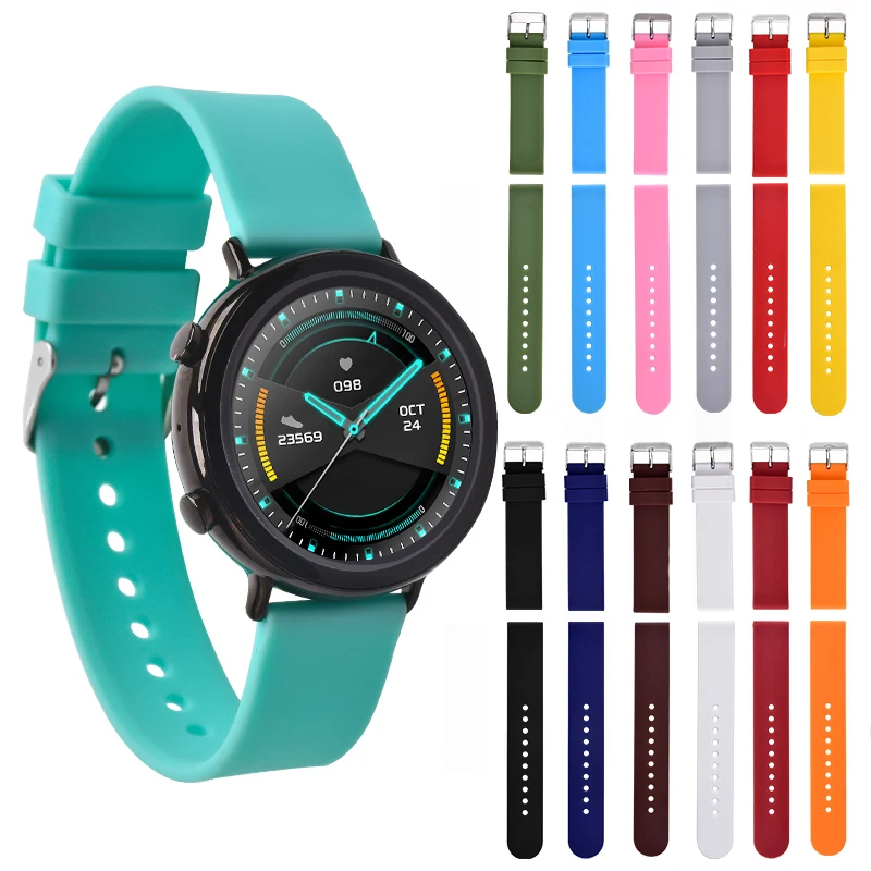 Durable TPU Silicone Watch Strap 20mm 22mm Anti Dust TPU Watch Band