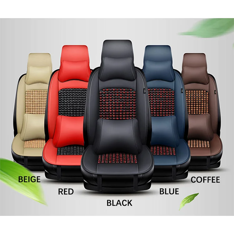 Xiangta Pu leather Wooden Bead Car Seat Cover Summer Seat Parts Design Wooden Beads Product