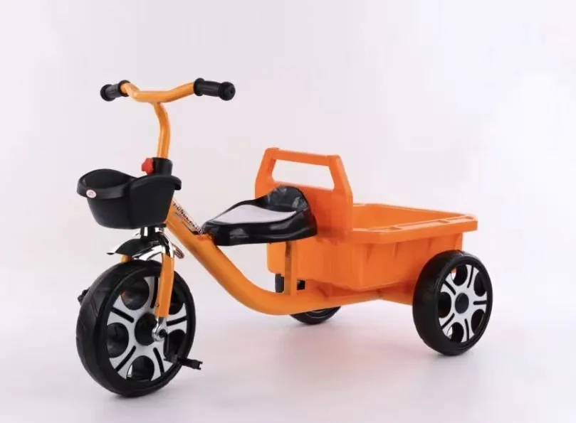 China Factory Kids Bike Child Tricycle 3 Wheel Bicycle For Children With Big Rear Basket