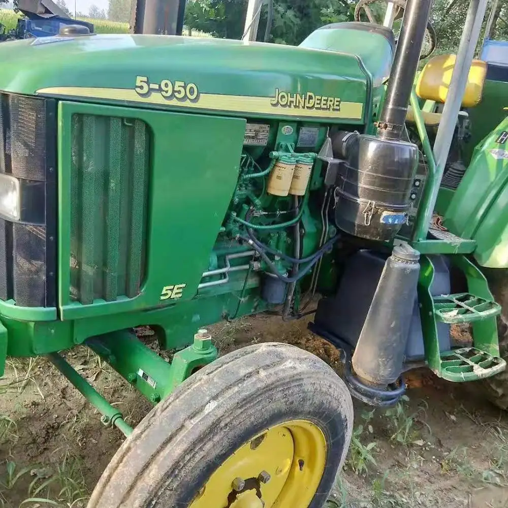 Дешевый б/у трактор John deer 5E-950 хорошее состояние 95 л.с. полноприводный сельскохозяйственный/дизельный на