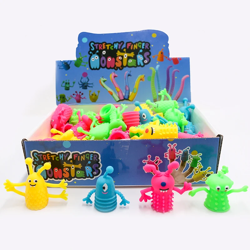 Huayi Custom Make Plastic TPR Monster Finger Puppets customized Design Plastic Finger Puppets Pretend Toys