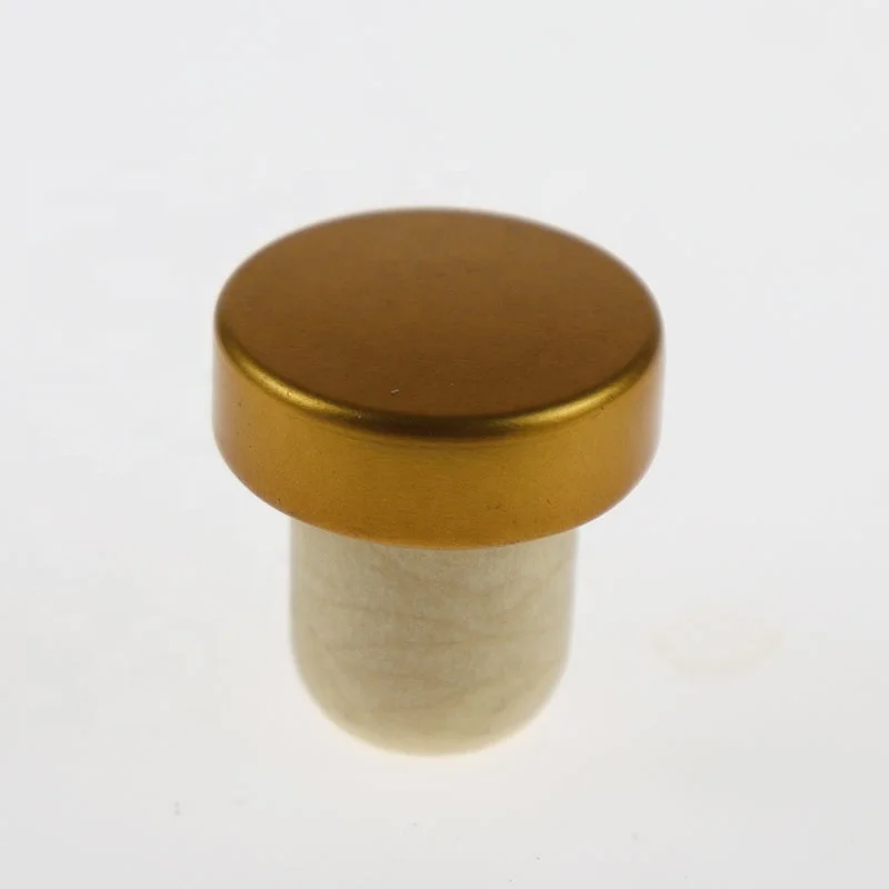 Aluminum housing cork with high polymer body for vodka spirits bottle use