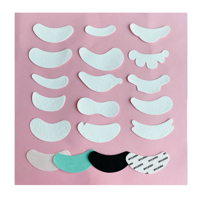 Lash patch reusable lash thin custom silicone foam pads eye logo gel under eyelash mask collagen patches sticky anti