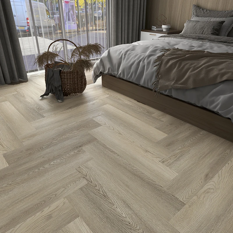 Flooring factory direct sales high-end laminate herringbone floor star hotel scene