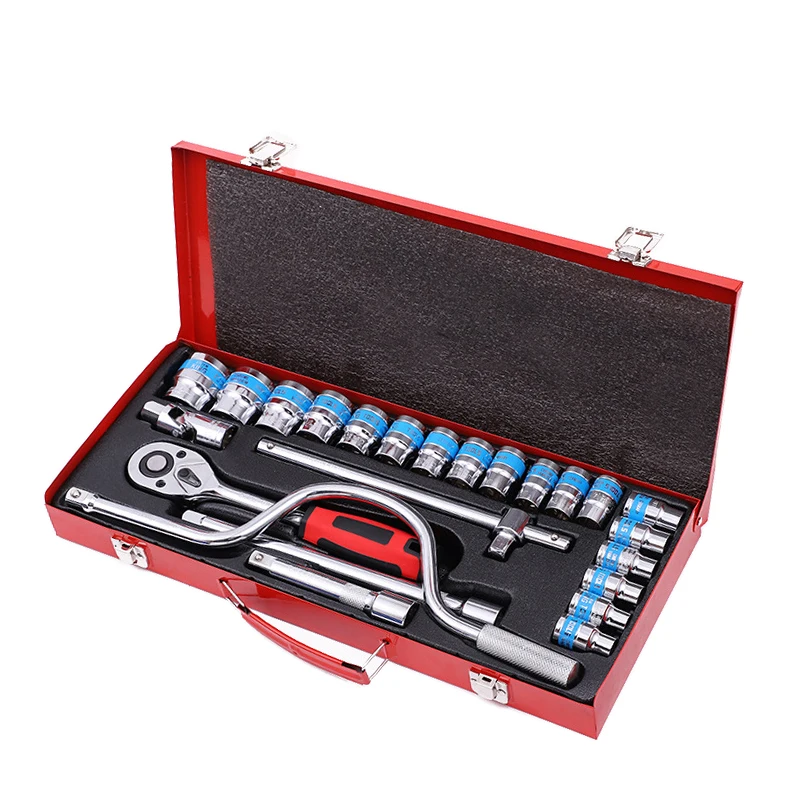 24pc 1/2 Inch Socket Set Professional Socket Set Chrome Vanadium Steel use for car repair tool box