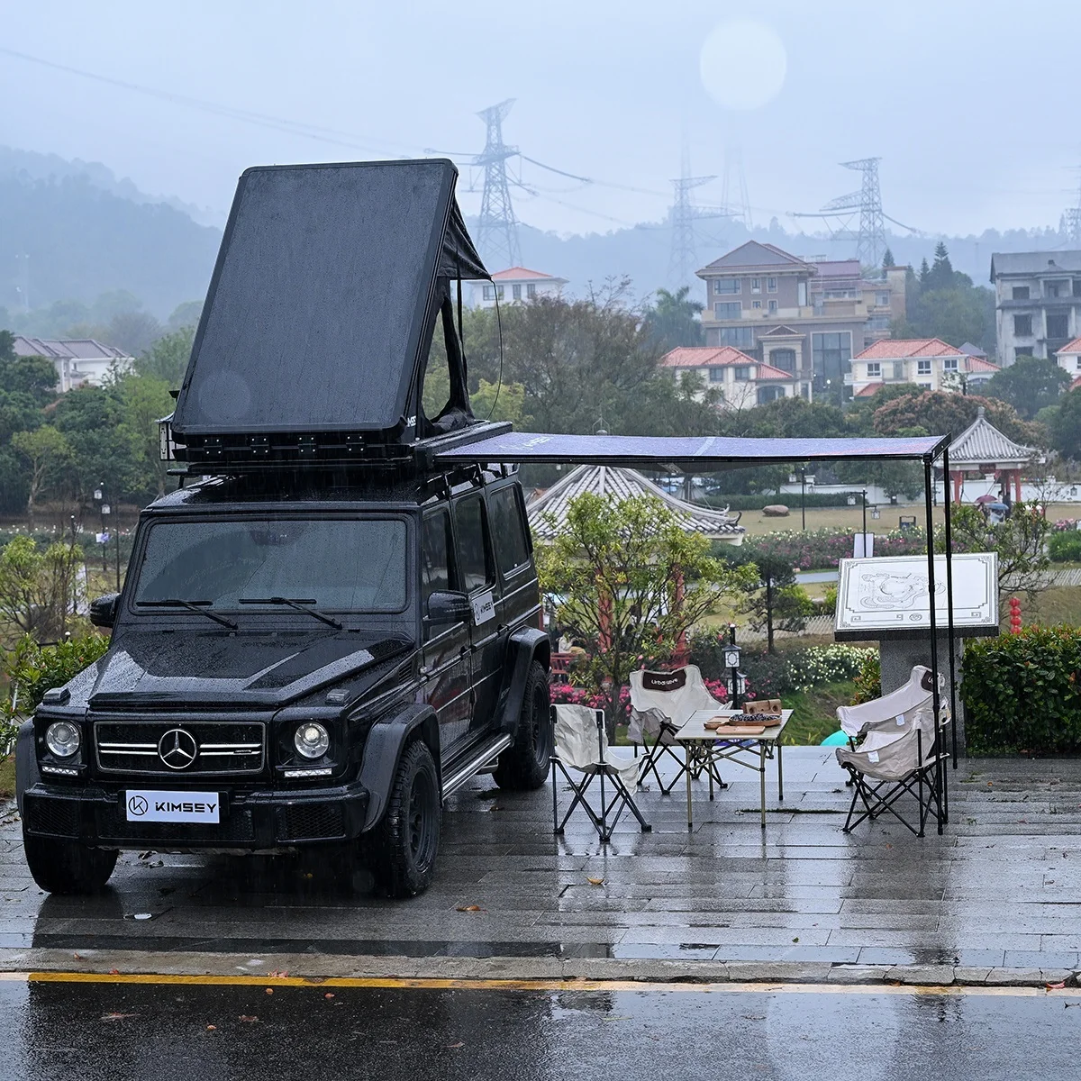 Outdoor Camping Waterproof Side Awning Camping Suv Van Car Roof Side Shade Awning
