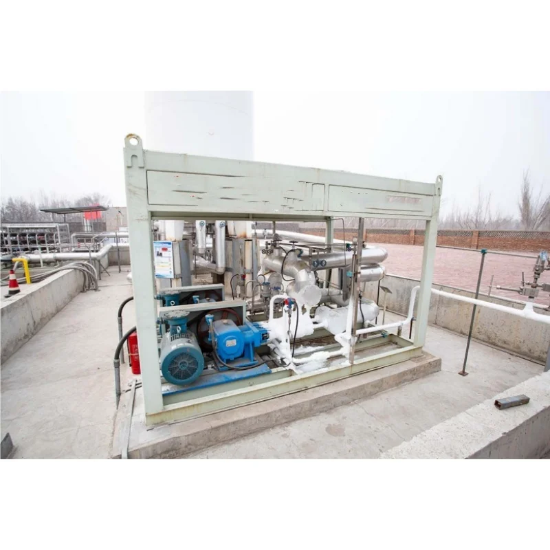 Large Flow Cryogenic Liquid Cylinder Filling Pump Unit with Vaporizer