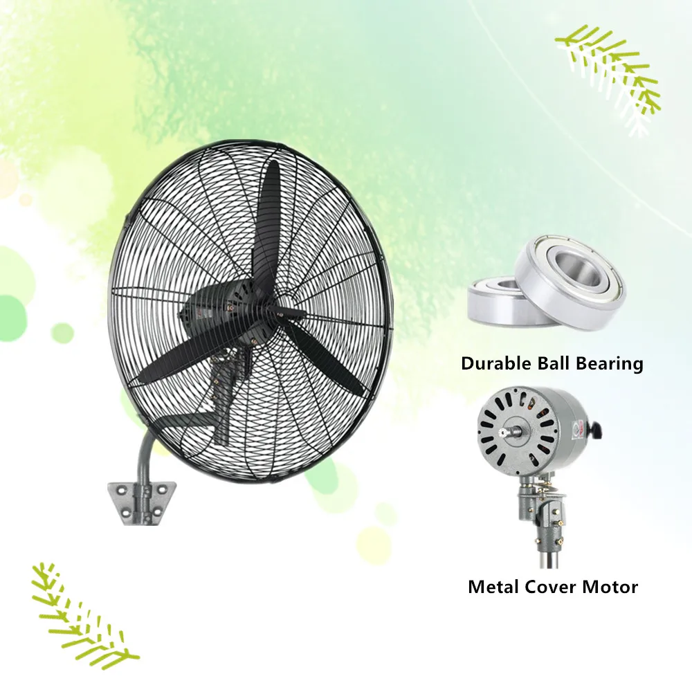 Strong Airflow 18/20/24/26/30inch Metal OX Blade Industrial Stand/Wall Fan