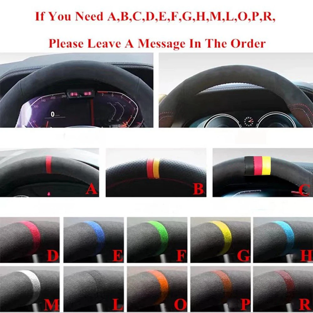 Customized Genuine Leather Braid Car Steering Wheel Cover For Fiat Ducato Peugeot Boxer Citroen Jumper Relay Ram ProMaster