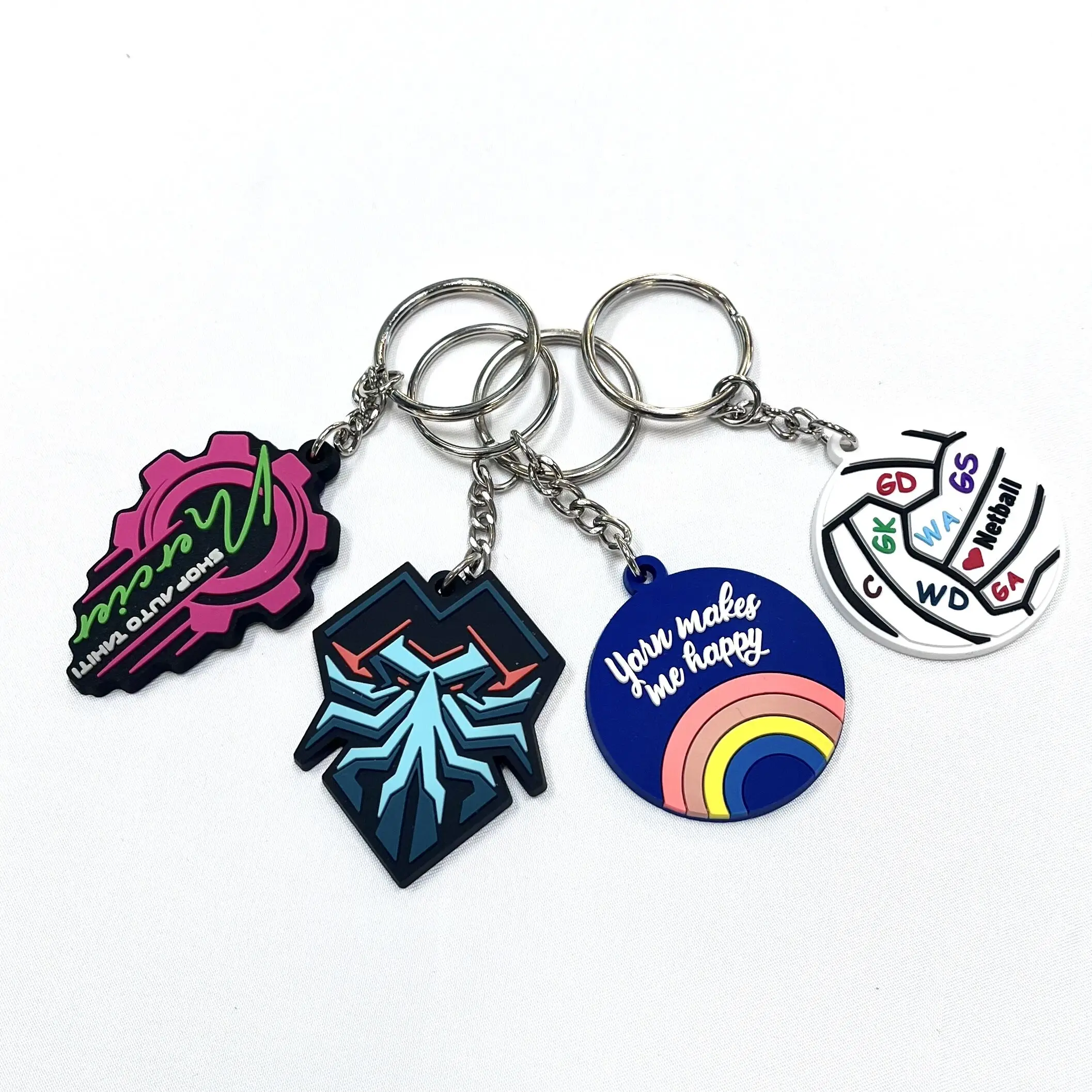 Manufacturer Custom Logo Soft 2D 3D Keychain OEM Made pvc Keyring Cute Rubber PVC Anime Key Chain