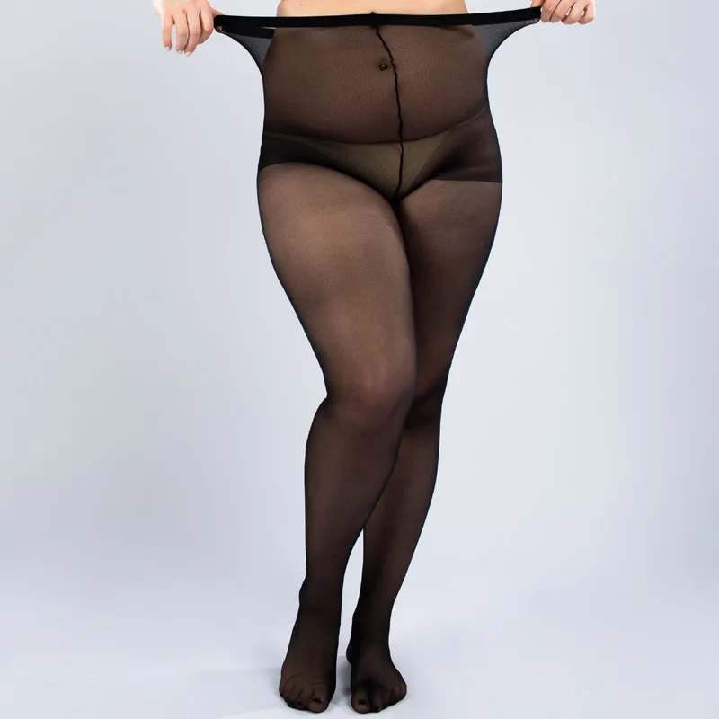 High Quality Nylon Stockings Ultra Thin Tights Big Size Transparent Black Tights Pantyhose Plus Size Tights for women