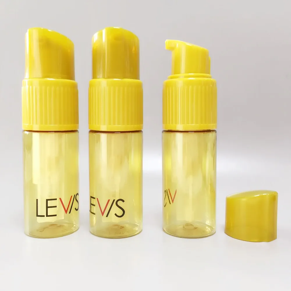 In Stock!! 60ml 2oz Plastic Clear Round Dry Powder Bottle Container with Cap