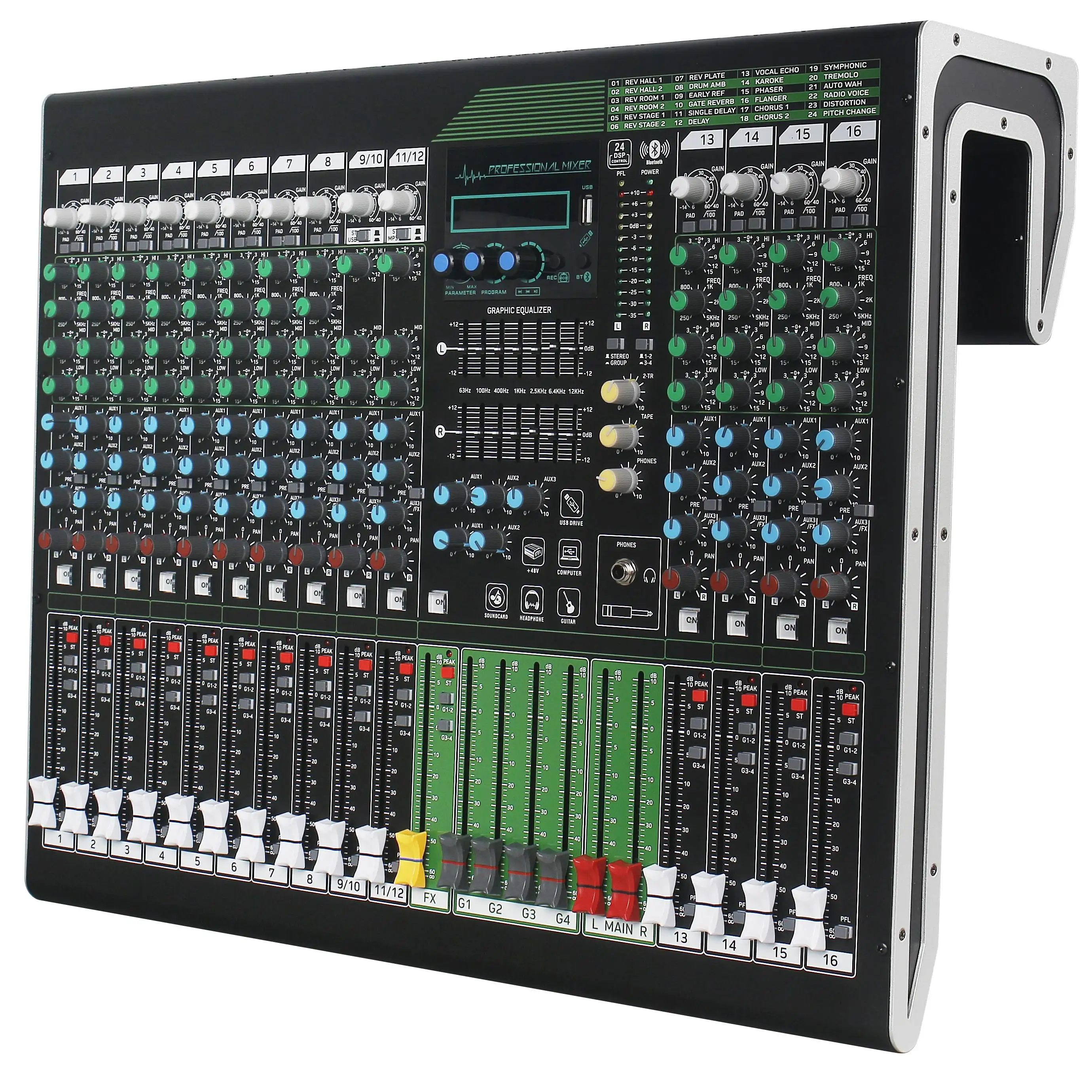 Professional mixer console 16 channels audio mixer