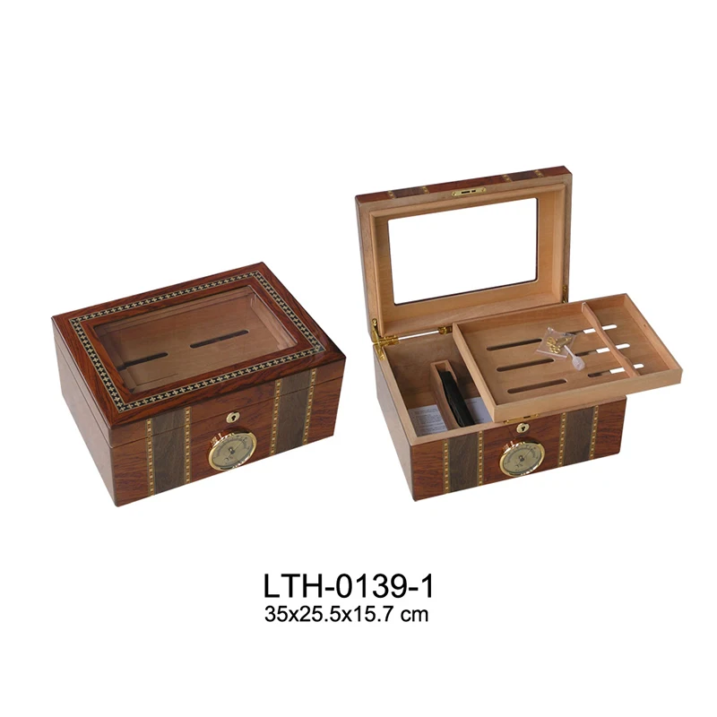 100CT Cedar cigar humidor cigar box  wooden cigar case with Humidifier Hygrometer