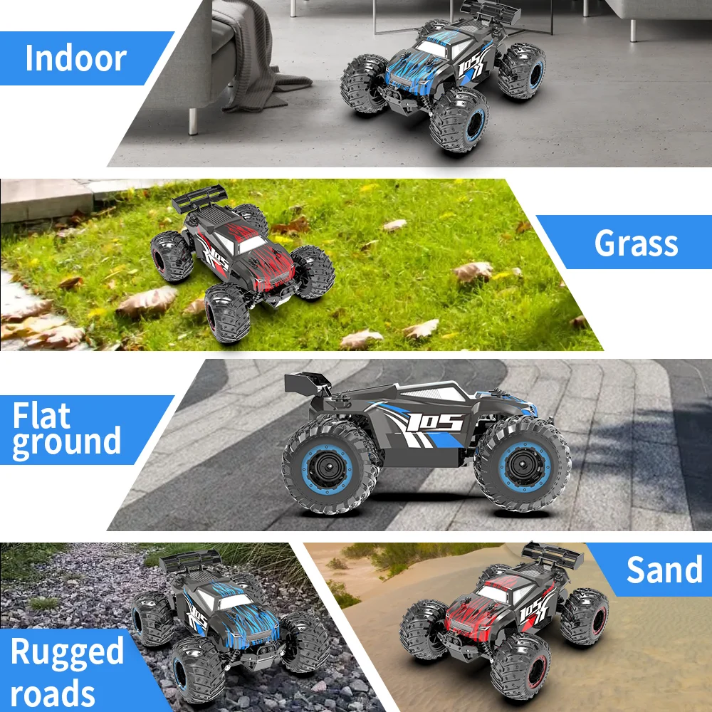 JJRC Q105 Hot sells remote control off-road dual drive high speed form competitive Bigfoot non-slip toy RC car