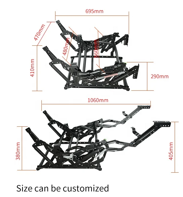 Customized manual Recliner Sofa Office Chair Tilt Mechanism