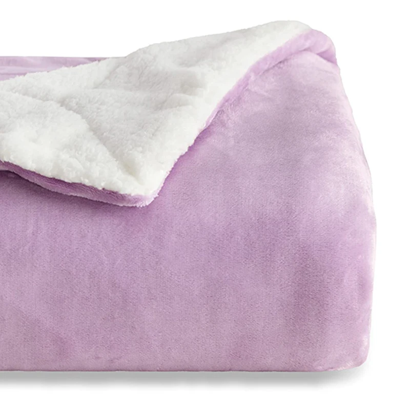100% Cotton Comfortable And Warm Hospital Thermal Throw Quilt Blankets Purple Twin Size