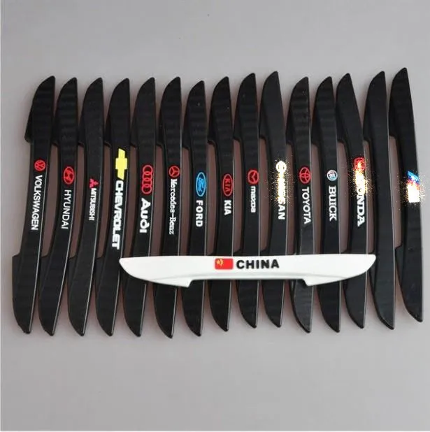 2025 4pcs Car Logo Rubber Guard Anti Scratch Sticker Car Side Door Edge Guards Protector For All Auto Vehicle SUV