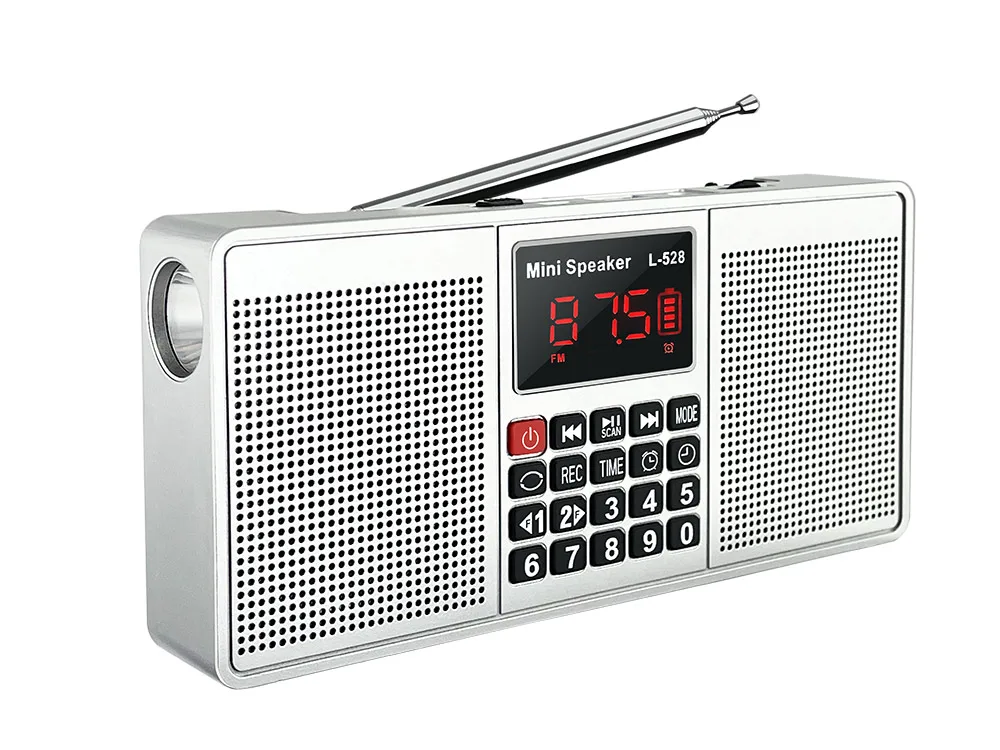 Dewant L-528 tuning digital blue tooth alarm clock radio AM FM with big flashlight and 3W*2 speaker