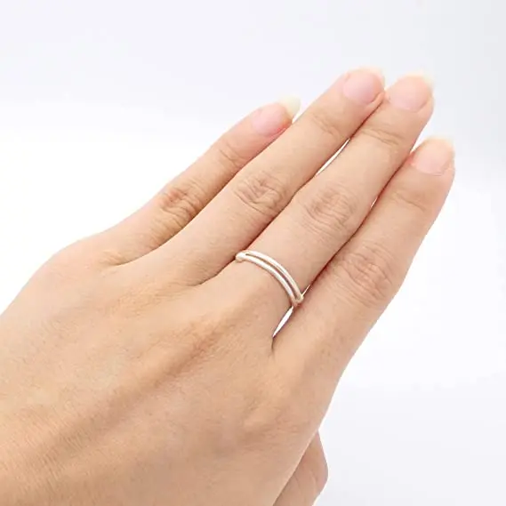  Tiktok Hot Sale Anxiety Sliding Beaded Ring Fashion Gold Plated Spinner Adjustable Anti-stress