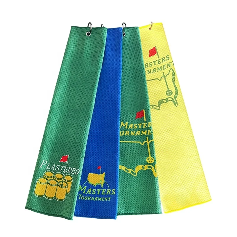 SER Logo Custom Soft Microfiber Golf Towel 40x60CM Quick Drying Multi-Use Golf Towel
