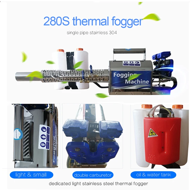 Petrol power portable disinfection atomizer machine ulv thermal fogging machine mosquito pest control nebulizer fogger