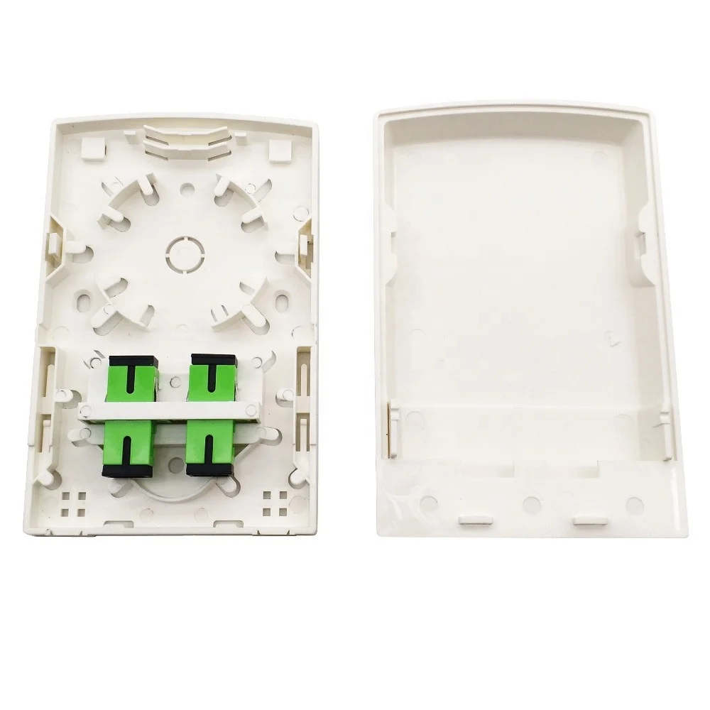 FAT Box 2 Port Face Plate Terminal Box Wall Mounted indoor SC fiber optic face plate fiber mini terminal box