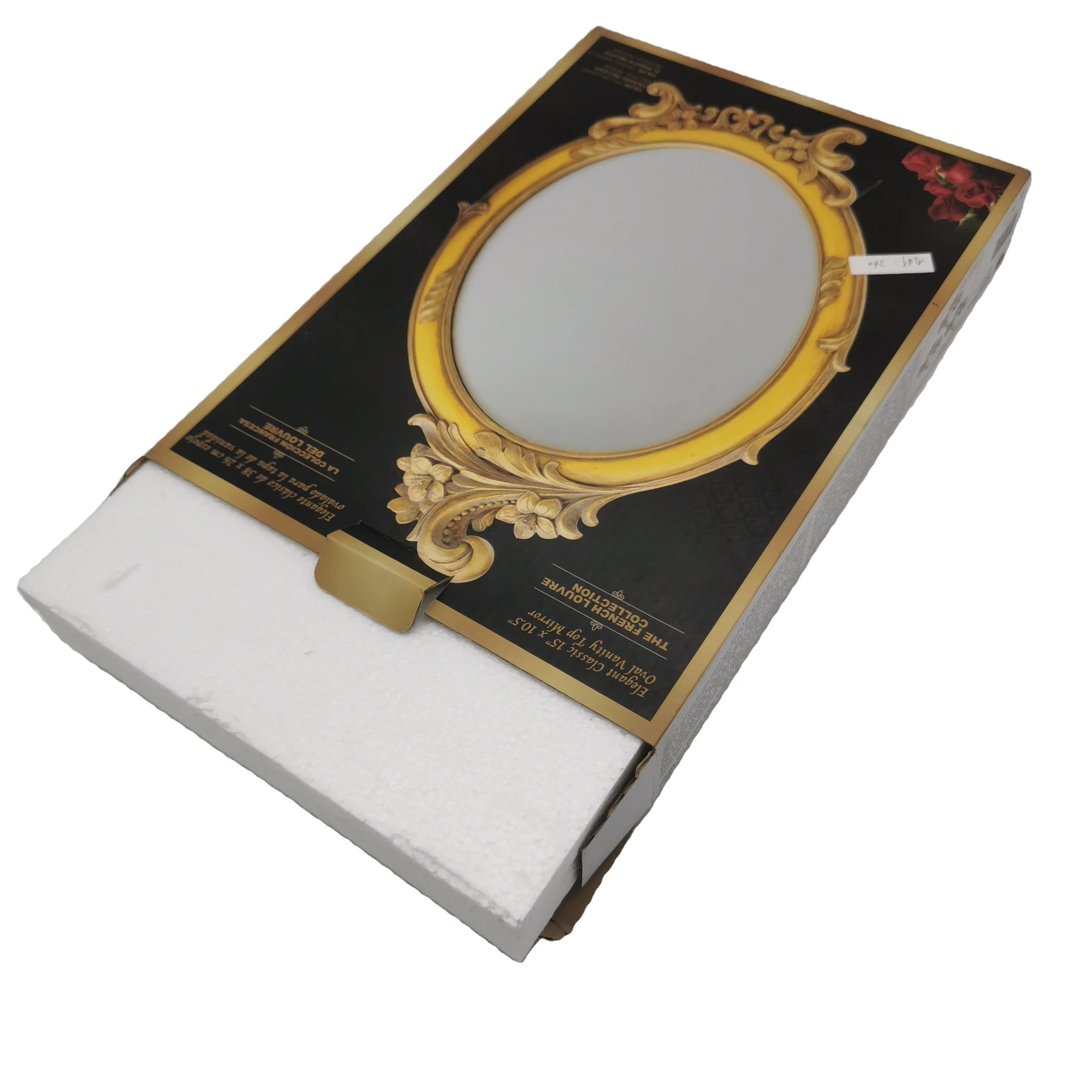custom mirror box corrugated paper craft box packaging with Styrofoam insert