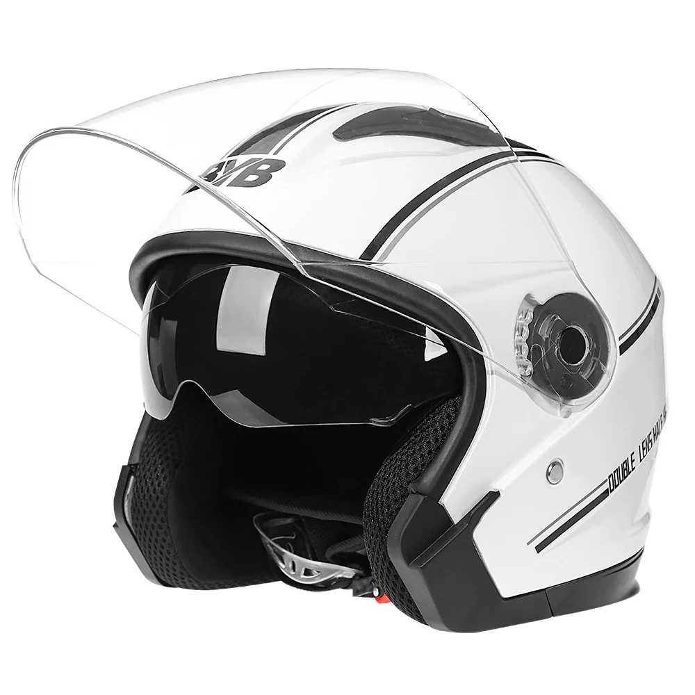 BYB/730 Motorcycle Helmets Helmet Half Open Face Men Women Casco Vintage Scooter Jet Retro Pare Moto Cascos Para