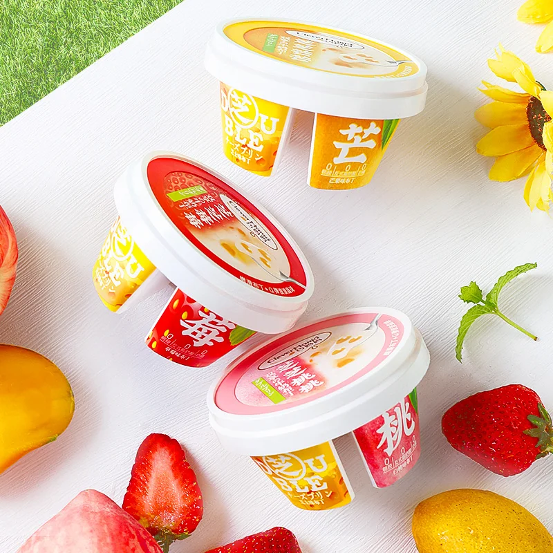 113g Exotic Snacks Halal Sweet  Double Flavor Cheese and Strawberry Flavor Jelly Pudding