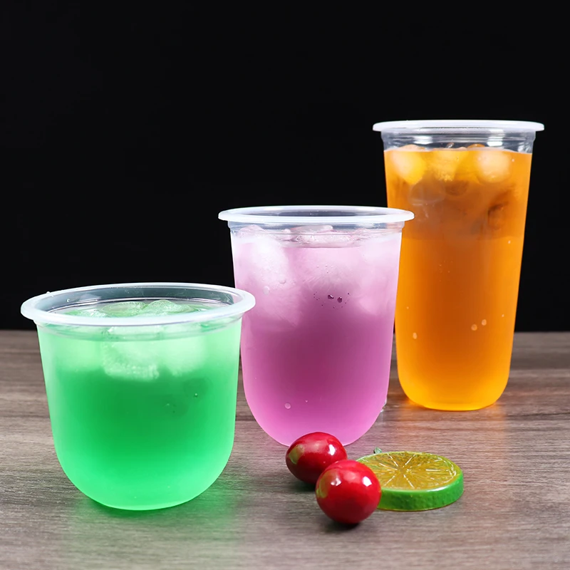 customized 22 oz custom printed takeaway disposable plastic pp milk tea cup for bubble boba beverage of drink