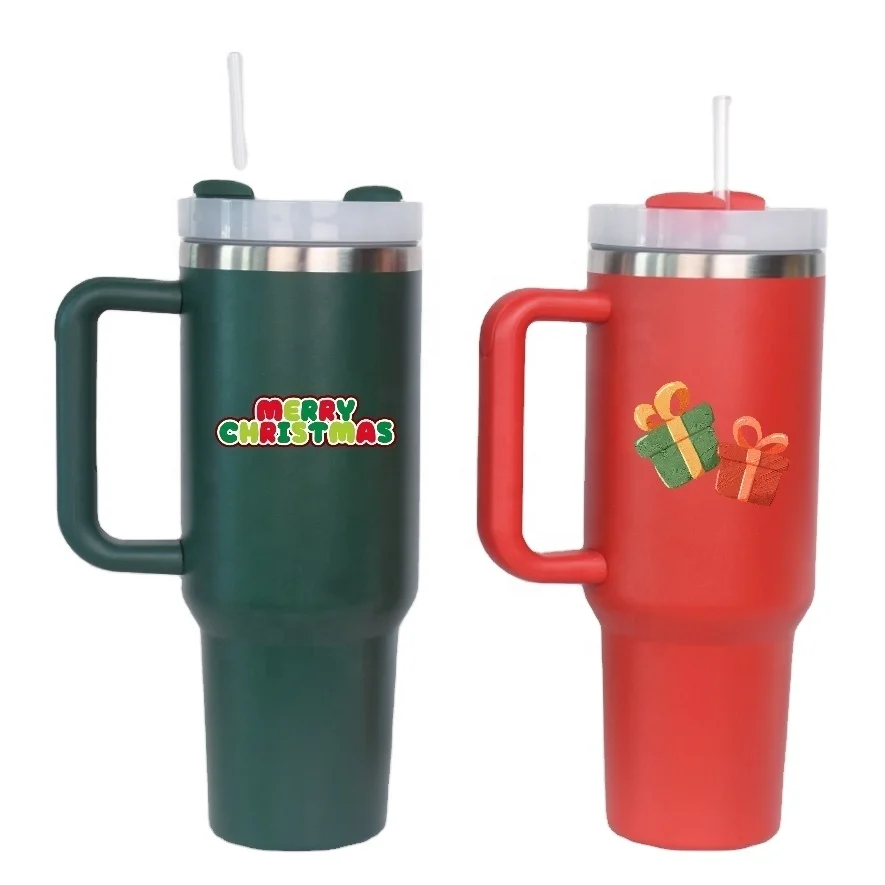 2024 Рождественский подарок 40oz AdventureTumbler H2.0 двойная стена из нержавеющей стали с вакуумной изоляцией дорожная кружка ручкой