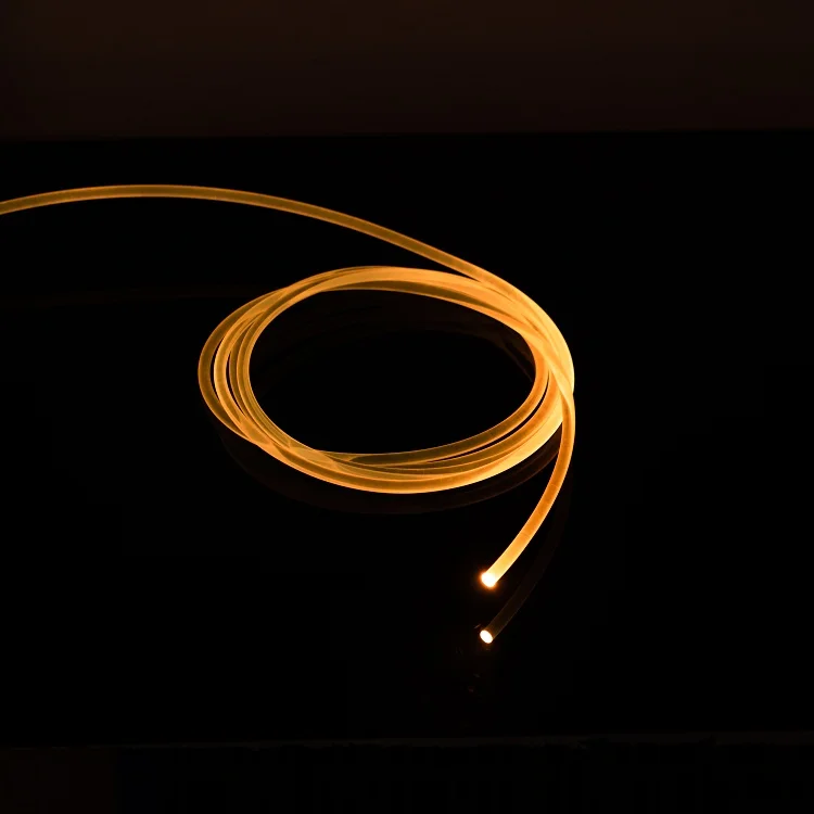 2mm MMA Transparent plastic fiber optic cable for swimming pool or inside car lighting decoration