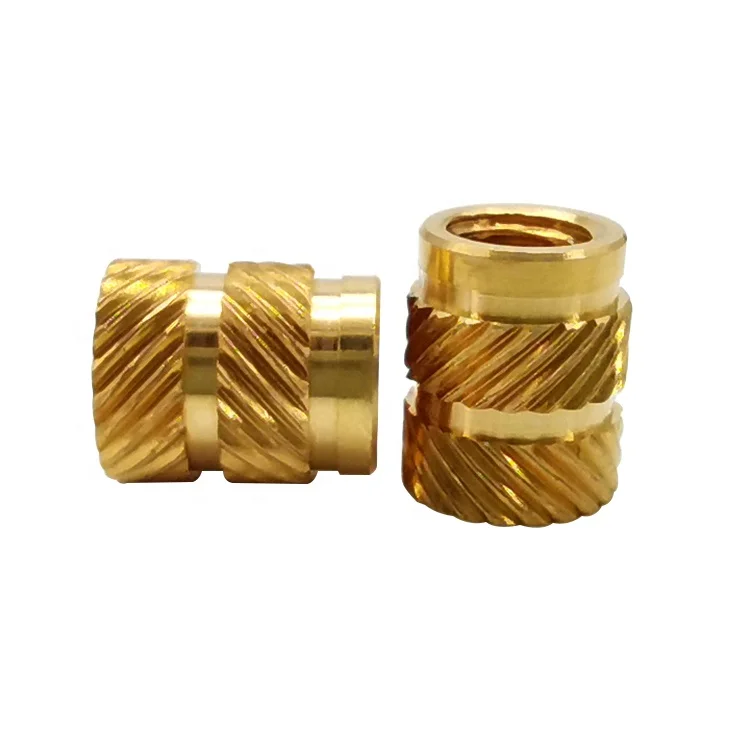 China Manufacturer M2 M3 M4 M5 M6 M8 Brass Threaded Insert Nut Knurled Inserts Nut