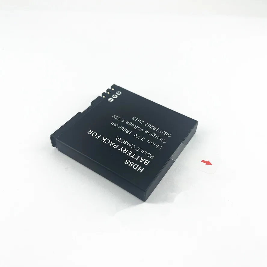 1800mAh 3.7V HD88 Rechargeable Lithium Ion Polymer Battery for Body Worn Camera Action Camera