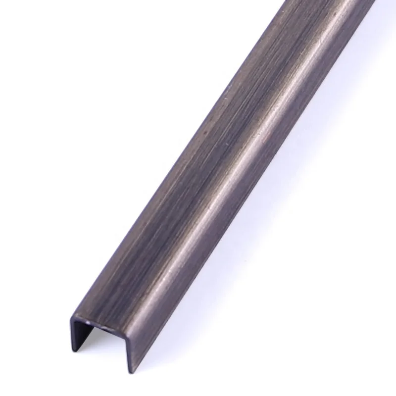 High-end metal building material free sample U shape wall tile and floor transition strip marble stainless steel trim profile