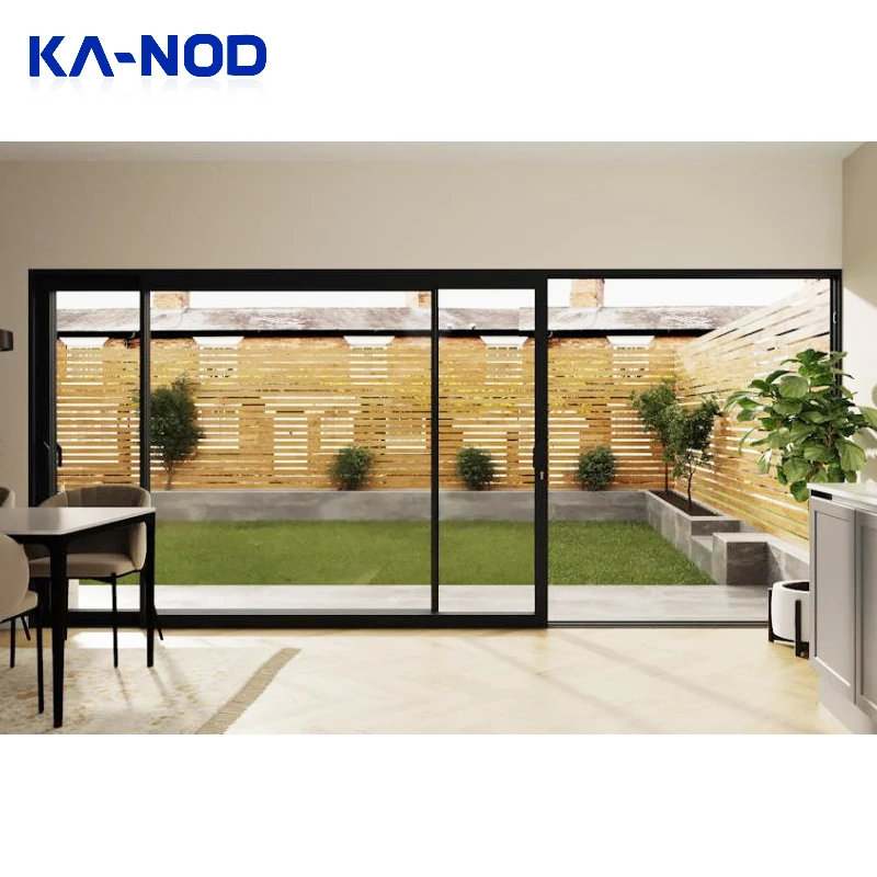Latest American Standard hurricane proof impact Commercial Aluminum Door Glass sliding exterior door