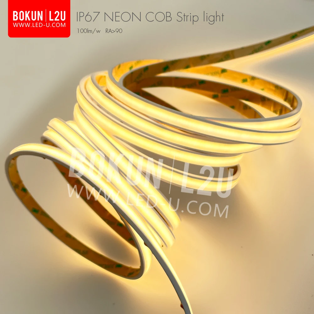 BOKUN 480led FCOB CRI90 Exterior Mini SMD 2835 LED Backlight IP67 Waterproof IP65 Flexible IP54 Outdoor COB LED Strip Light
