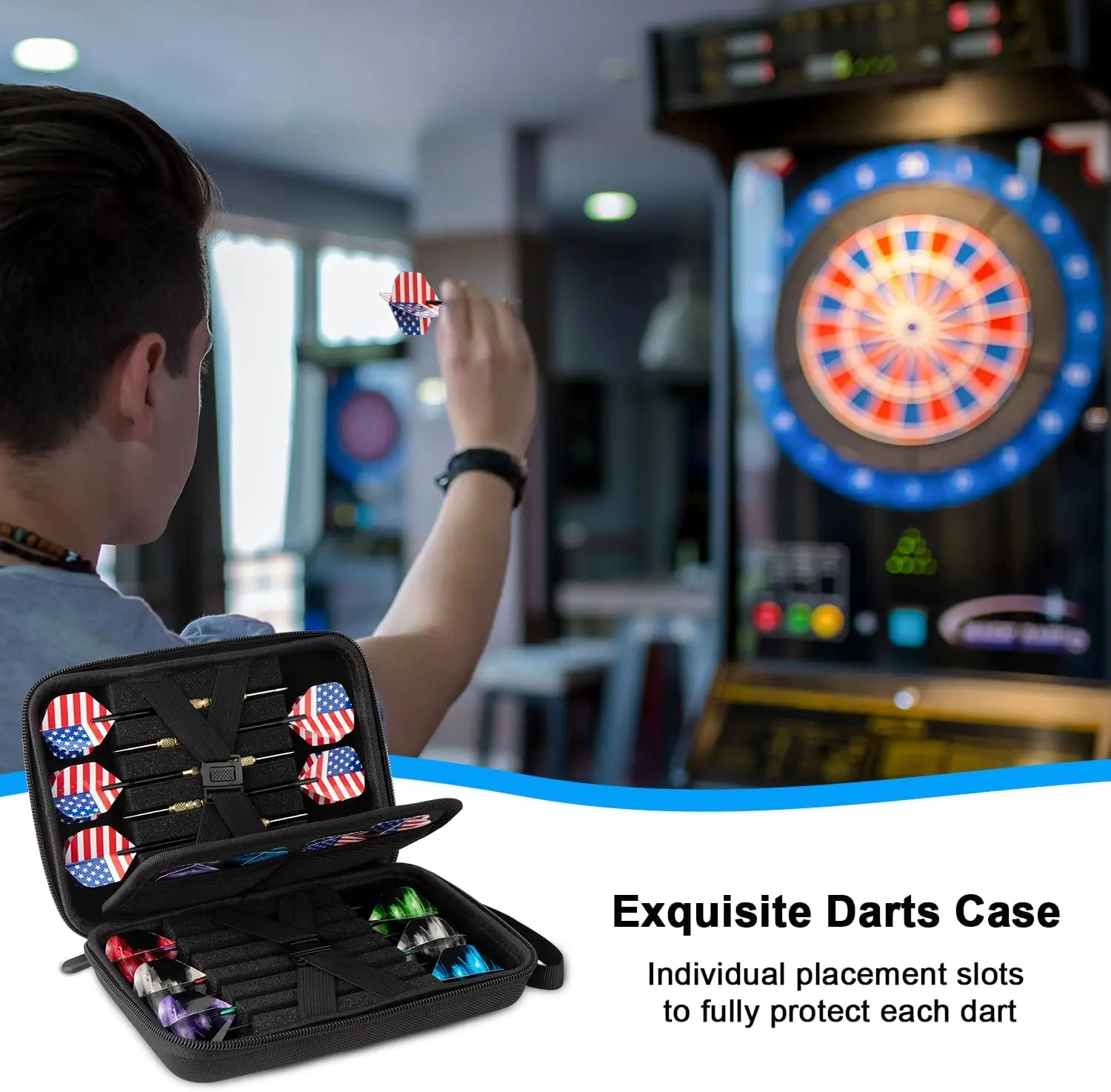 Dart Case for 12 Darts, Dart Carrying Storage Holder case for Dart Tips/Shafts/Flight