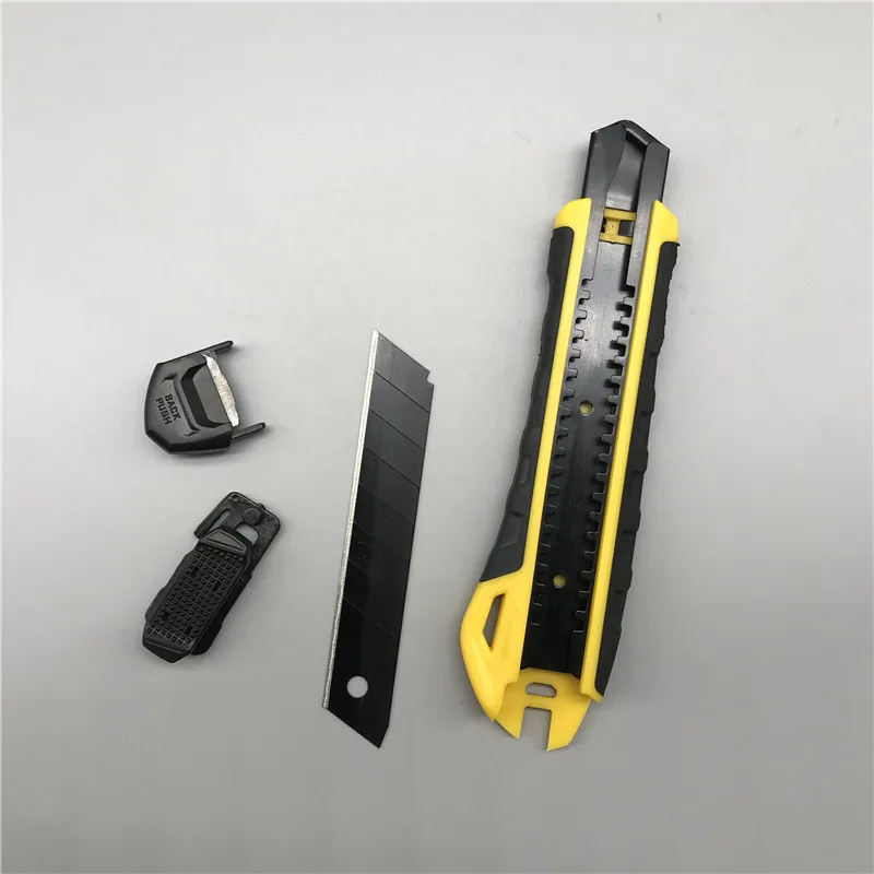 New design plastic retractable change blade box cutter utility knife 18mm
