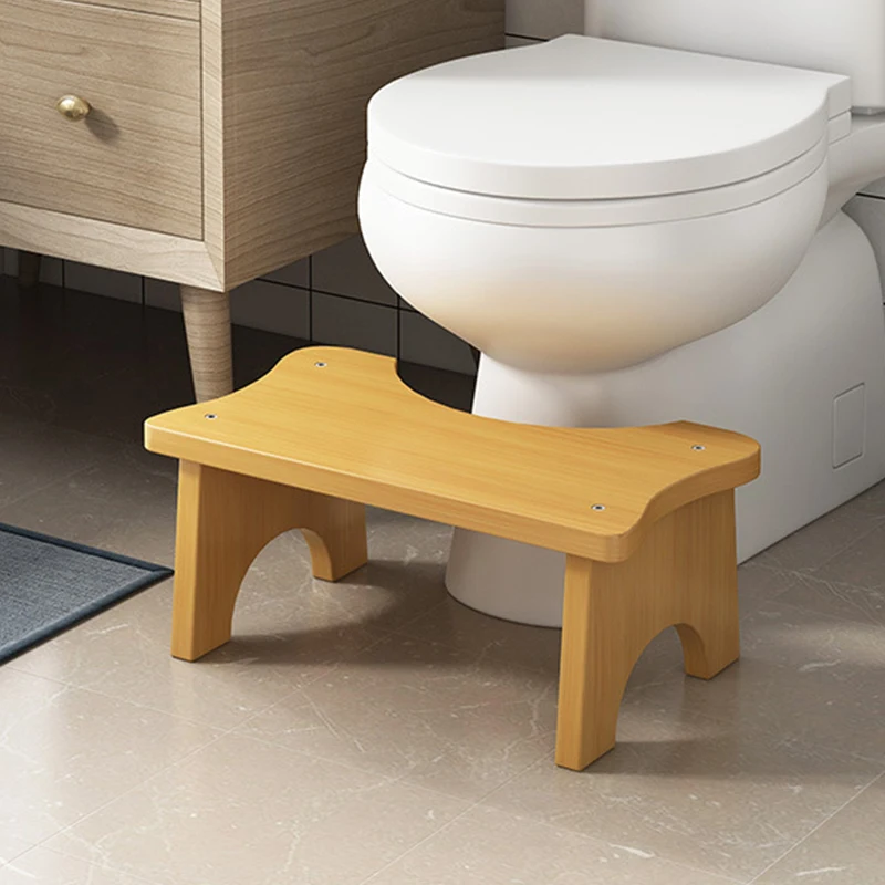 Toilet stool toilet squat solid wood step adult non-slip increased stepping on the footstool