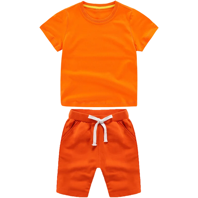 Baby Boys Sets Summer Girls Clothes Sets Short Sleeve T-shirt+Short Pants Cotton Sports Suits Children Clothing