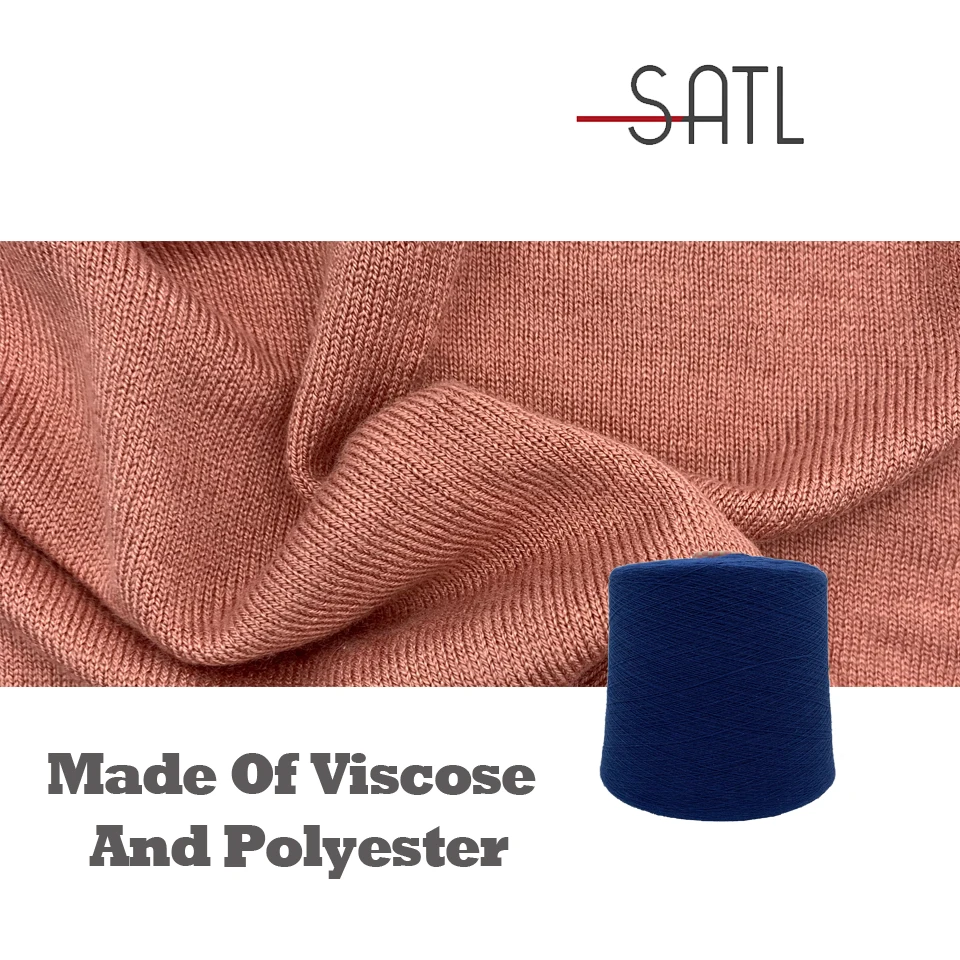 Multi Color 50%Viscose 50%Polyester Blended Melange Spun Yarn 2/32s