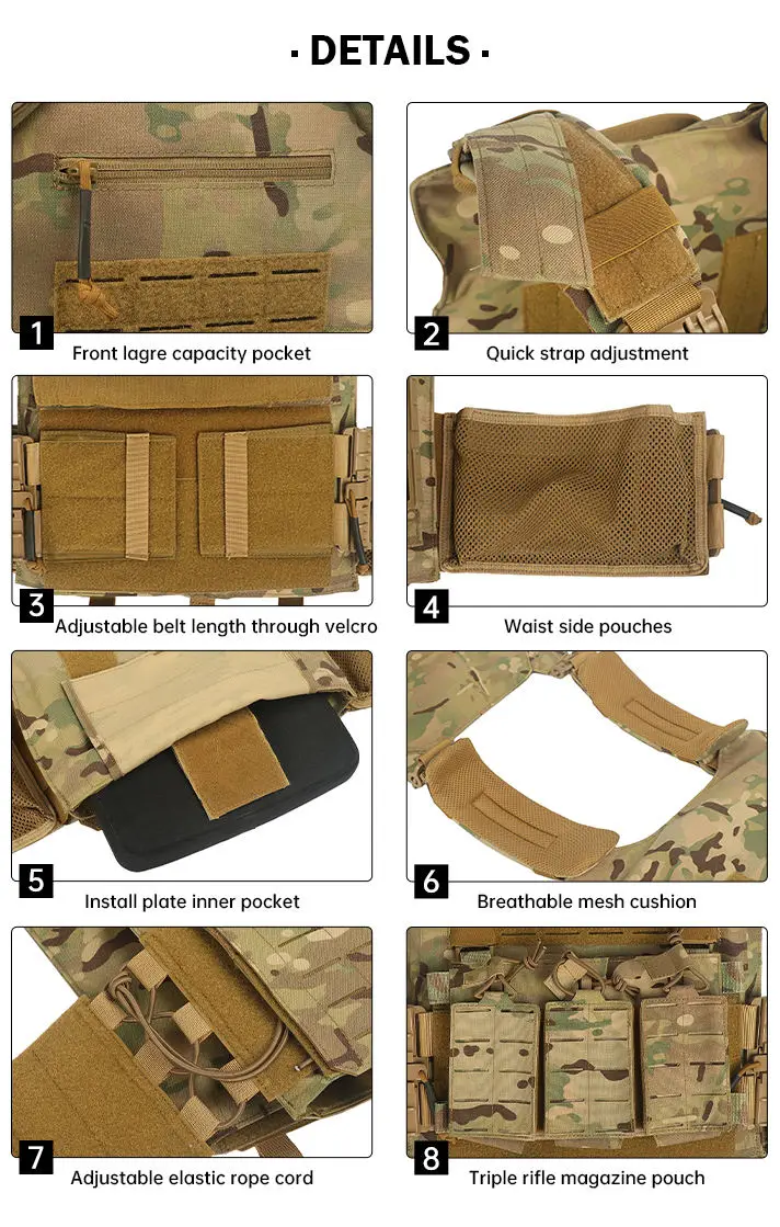 vest molle best weight gear cordura carrier plates tactical equipment security