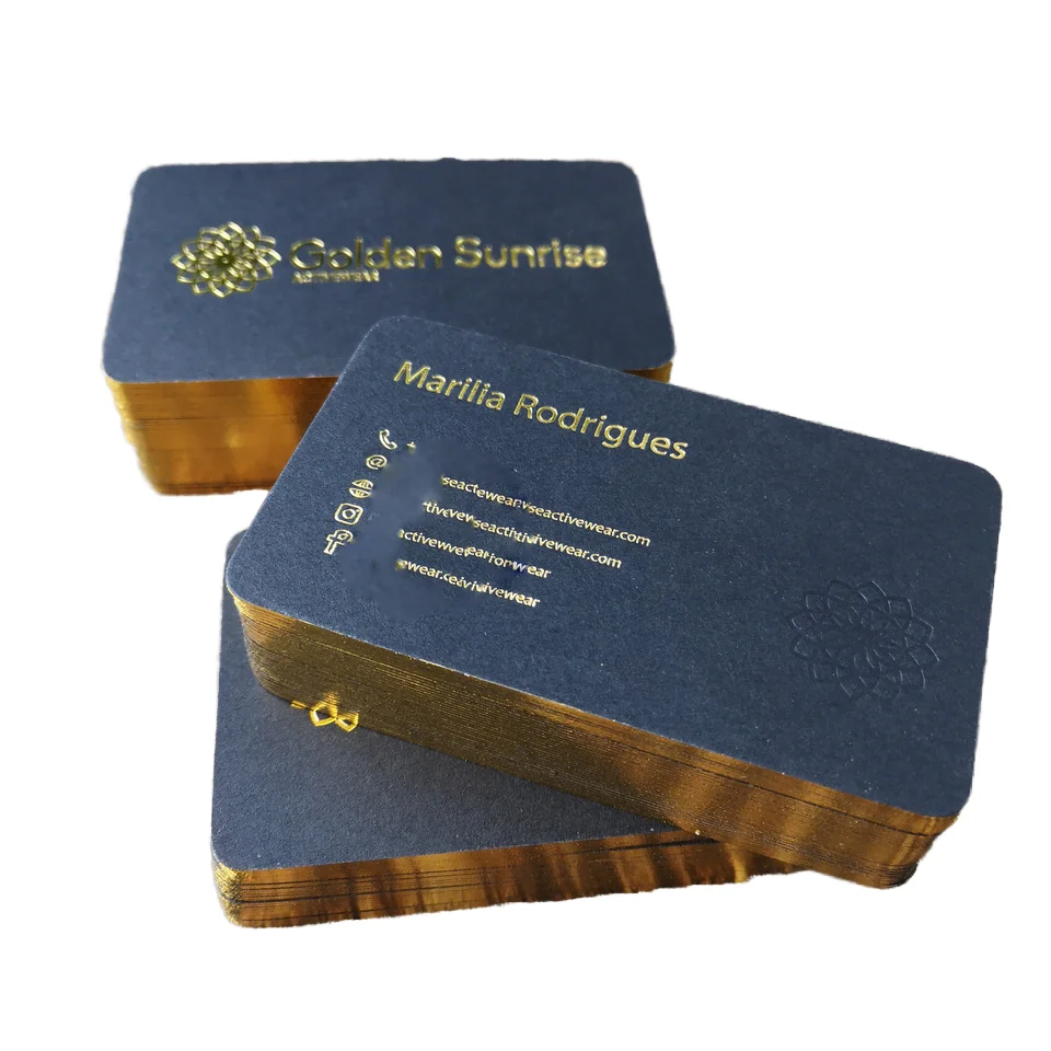 High Grade Fancy Paper Business Card Customizable Design with Foil Stamping Professional CMYK Offset Printing