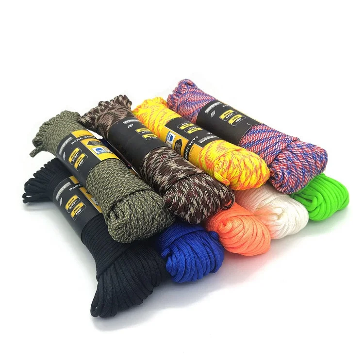 550 Paracord Parachute Cord Lanyard Rope Mil Spec Type 7 Strand Outdoor Paracord