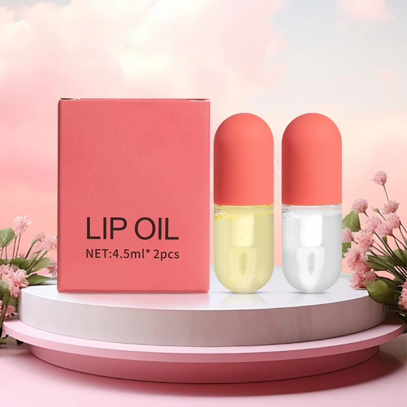 Best Selling Lip Plumper Gloss With Peppermint Oil Set Day and Night Double Repair