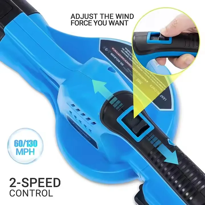 Industrial Powerful 2 in 1 Garden Leaf Blower 20V Lithium Battery Operated Portable Cordless Electric Leaf Snow  Blower