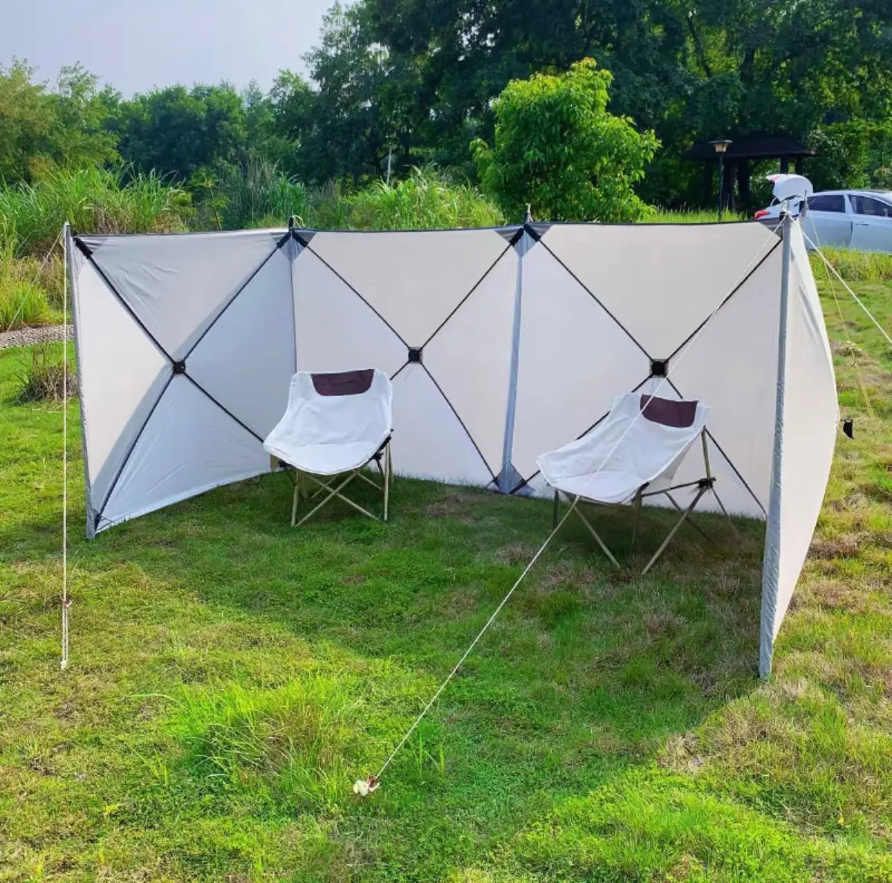 Outdoor Camping Windscreen Automatic Single Layer Windshield Picnic Shelter Cold Screen Sunshade Windproof Warm Beach Use