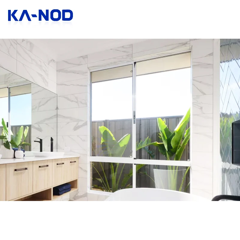 Residential Project Aluminum windows doors thermal break Low E Glass automatic sliding window opener